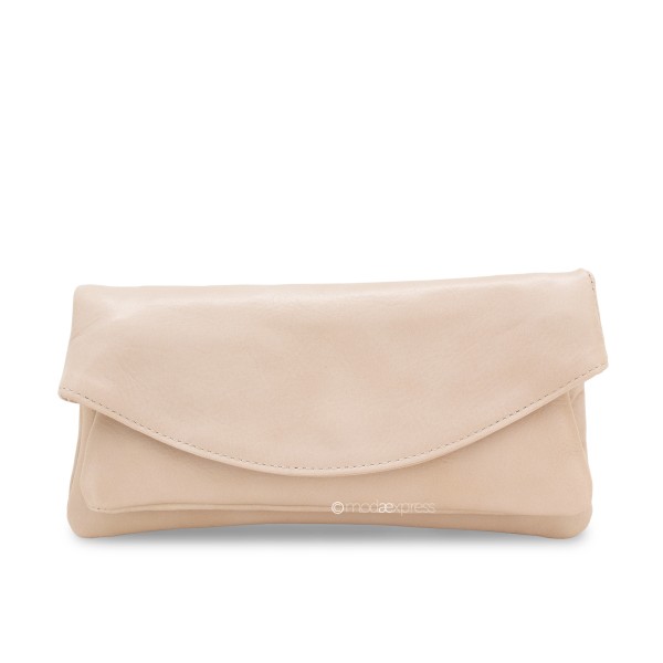 Soft Leather Foldover Clutch Crossbody Sauvage ITAS01515